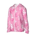 thumbnail image 1 of Uemuo Breast Cancer Awareness (3) Pattern Women's Full Zip UPF 50+ Sun Protection Hoodie Jacket Long Sleeve Sun Shirt Hiking Outdoor Performance with Pockets-Large, 1 of 9