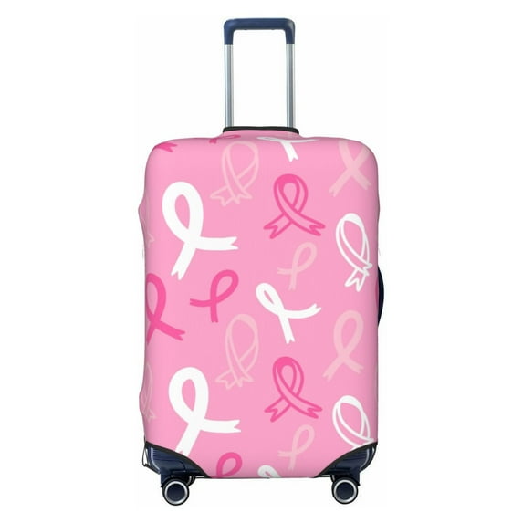 Uemuo Breast Cancer Awareness (3) Printed Washable Luggage Cover - Fashion Suitcase Protector Fits 18-32 Inch Luggage -Small