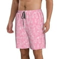 thumbnail image 1 of Uemuo Breast Cancer Awareness Pattern Men's Swim Trunks Hawaiian Beach Bathing Suit Swimsuits Beach Quick-Dry Shorts with Pockets-X-Large, 1 of 9