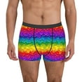 thumbnail image 1 of Uemuo Bright Rainbow Pattern Men's Boxer Briefs,Trunk Anti-Chafing,Comfortable, Durable, and Stylish Underwear-Medium, 1 of 9