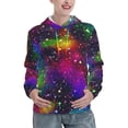 thumbnail image 1 of Uemuo Bright Universe Pattern Women's Hoodie with Eye-catching Drawstrings- Casual Pullover Hoodie with Kangaroo Pocket, Stylish Hooded Sweatshirt-XX-Large, 1 of 7