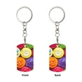 thumbnail image 1 of Uemuo Brightly Colored Cupcakes Pattern Rectangular Metal Keychain - Durable, Stylish, and Personalized Key Ring for Men and Women,Engraved Keychain,Gift Slim Sturdy Keychain, 1 of 7