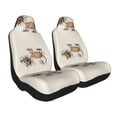 thumbnail image 1 of Uemuo Brown Cat Cartoon Pattern Car Seat Covers for Front Seats Waterproof Seat Covers for Cars, Universal Auto Front Seats Protector Fits for Car-2 PCS, 1 of 6