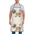 thumbnail image 1 of Uemuo Brown Cat Cartoon Printed Bib Apron, Adjustable , Water and Oil Resistant, Cooking Kitchen Chef Apron for Women Men, 1 of 5