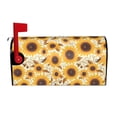 thumbnail image 1 of Uemuo Brown Leaf Pattern Sunflower Pattern Mailbox Covers Magnetic Standard Mailbox Covers Holiday Mailbox Wraps for Christmas Garden Yard Home Outdoor Decor-21x18 in, 1 of 8