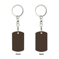 thumbnail image 1 of Uemuo Brown Moroccan Trellis Pattern Rectangular Metal Keychain - Durable, Stylish, and Personalized Key Ring for Men and Women,Engraved Keychain,Gift Slim Sturdy Keychain, 1 of 7