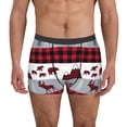 thumbnail image 1 of Uemuo Buffalo Plaid Forest Pattern Men's Boxer Briefs,Trunk Anti-Chafing,Comfortable, Durable, and Stylish Underwear-Large, 1 of 9