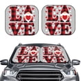 thumbnail image 1 of Uemuo Buffalo Plaid Love And Gnome Printed 2 PCS Car Windshield Sun Shade, Auto Sun Heat and UV Rays Blocker, Foldable Automotive Front Window Sunshade Protector, 1 of 7