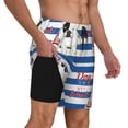 thumbnail image 1 of Uemuo Bulldog Friend Pattern Mens Swim Trunks Quick Dry Board Shorts with Mesh Lining, Stretch Beach Shorts Quick Dry No-Chafing Board Shorts-Large, 1 of 9