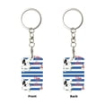 thumbnail image 1 of Uemuo Bulldog Friend Pattern Rectangular Metal Keychain - Durable, Stylish, and Personalized Key Ring for Men and Women,Engraved Keychain,Gift Slim Sturdy Keychain, 1 of 7