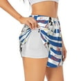 thumbnail image 1 of Uemuo Bulldog Friend Pattern Women's Athletic Shorts High Waisted Running Shorts with Liner Pockets Gym Elastic Workout Shorts-Small, 1 of 9