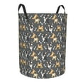 thumbnail image 1 of Uemuo Bulldog Print Pattern Circular Laundry Hamper Basket with handles,Collapsible laundry basket,Large capacity laundry hamper,Laundry Organizer-Small, 1 of 8