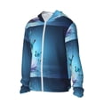 thumbnail image 1 of Uemuo Butterflies And Waterlily In Water Pattern Women's Full Zip UPF 50+ Sun Protection Hoodie Jacket Long Sleeve Sun Shirt Hiking Outdoor Performance with Pockets-Medium, 1 of 9