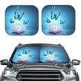 thumbnail image 1 of Uemuo Butterflies And Waterlily In Water Printed 2 PCS Car Windshield Sun Shade, Auto Sun Heat and UV Rays Blocker, Foldable Automotive Front Window Sunshade Protector, 1 of 7