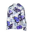 thumbnail image 1 of Uemuo Butterflies Pattern Women's Full Zip UPF 50+ Sun Protection Hoodie Jacket Long Sleeve Sun Shirt Hiking Outdoor Performance with Pockets-Medium, 1 of 9