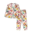 thumbnail image 1 of Uemuo Butterflies and Roses Pattern Womens Pajama Sets,PJ Set for Women,Pajamas for Women Logo,Long Sleeve Pajama Set for Women,Soft Long Sleeve Top With Pants-X-Large, 1 of 9