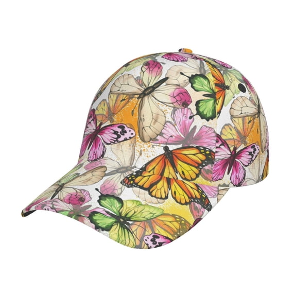 Uemuo Butterflies2 Pattern Baseball Cap Golf Dad Hat Adjustable Original Classic Low Profile Cotton Hat Unconstructed Plain Cap Men Women