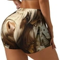thumbnail image 1 of Uemuo Butterfly Cow Barrel Pattern Women Workout Impact Shorts Scrunch Butt Lifting Gym Shorts Seamless Booty Biker Shorts-Large, 1 of 8