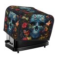 thumbnail image 1 of Uemuo Butterfly Flower Skull A Print Toaster Cover 4 Slice, Small Kitchen Appliance Covers, Toaster Oven Cover with Loop, Bread Machine Cover Dust Cover Protection, 1 of 7