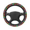 thumbnail image 1 of Uemuo Butterfly Garden Printed Car Elastic Steering Wheel Cover - Universal Car Accessory for Diverse Cars Anti-Slip, and Comfortable- 15", 1 of 8