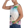 thumbnail image 1 of Uemuo Butterfly In Blossoms Zen Pattern Men's Sleeveless T-Shirt,Muscle Athletic Tank Top, Moisture-wicking Quick-dry Breathable Classic Tee Top for Gym Run Outdoor Sports-XX-Large, 1 of 8