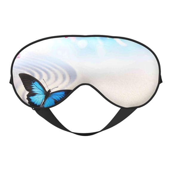 Uemuo Butterfly In Blossoms Zen Pattern Sleep Eye Mask - Light Blocking Sleep Mask Blocking Out Light Perfectly, Soft and Comfortable Night Eye Mask, Eye Blinder