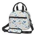 thumbnail image 1 of Uemuo Butterfly Printed Lunch Bag Lunch Box Reusable Insulated Lunch Tote Bag, Leakproof Thermal Cooler Sack Food Handbags Case High Capacity, 1 of 5