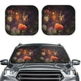 thumbnail image 1 of Uemuo Butterfly Sitting on a Flower Printed 2 PCS Car Windshield Sun Shade, Auto Sun Heat and UV Rays Blocker, Foldable Automotive Front Window Sunshade Protector, 1 of 7