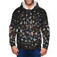 thumbnail image 1 of Uemuo Butterfly1 for Men's Fashion Full-zip Hoodies & Sweatshirts with Kangaroo Pocket, Zip-up Hooded Sweatshirt, Moisture Wicking & Breathable-Small, 1 of 5