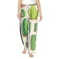 thumbnail image 1 of Uemuo Cactus And Succulent Pattern Women's Wide Leg Palazzo Lounge Pants with Pockets Light Weight Loose Comfy Casual Pajama Pants-Large, 1 of 9