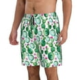 thumbnail image 1 of Uemuo Cactus Plants Pattern Men's Swim Trunks Hawaiian Beach Bathing Suit Swimsuits Beach Quick-Dry Shorts with Pockets-X-Large, 1 of 9