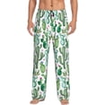 thumbnail image 1 of Uemuo Cactus Plants1 Pattern Men's Wide Leg Palazzo Lounge Pants with Pockets Light Weight Loose Comfy Casual Pajama Pants-XX-Large, 1 of 9