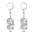 thumbnail image 1 of Uemuo Cactus1 Pattern Rectangular Metal Keychain - Durable, Stylish, and Personalized Key Ring for Men and Women,Engraved Keychain,Gift Slim Sturdy Keychain, 1 of 7