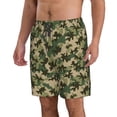 thumbnail image 1 of Uemuo Camouflag Pattern Men's Swim Trunks Hawaiian Beach Bathing Suit Swimsuits Beach Quick-Dry Shorts with Pockets-Medium, 1 of 9