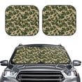 thumbnail image 1 of Uemuo Camouflag Printed 2 PCS Car Windshield Sun Shade, Auto Sun Heat and UV Rays Blocker, Foldable Automotive Front Window Sunshade Protector, 1 of 7