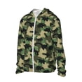 thumbnail image 1 of Uemuo Camouflage Dinosaur Pattern Women's Full Zip UPF 50+ Sun Protection Hoodie Jacket Long Sleeve Sun Shirt Hiking Outdoor Performance with Pockets-X-Large, 1 of 9