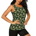 thumbnail image 1 of Uemuo Camouflage Dinosaur Pattern Workout Tank Tops for Women Breathable Moisture-wicking tank top Sleeveless Running Loose Fit Yoga Tops Active Shirts Sports Gym Exercise, 1 of 9