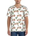 thumbnail image 1 of Uemuo Camp Van Print Mens Polo Shirts Baseball T-shirt Performance Short Sleeve Golf Shirt Moisture Wicking Athletic Casual Collared T-Shirt-X-Large, 1 of 7