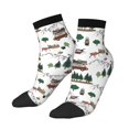 thumbnail image 1 of Uemuo Camping Caravan 2 Printed Crew Socks, Moisture-Wicking Socks, Athletic Socks for Men Breathable Cushion Socks Casual Sport Socks for Running Traveling, 1 of 6
