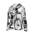 thumbnail image 1 of Uemuo Capybara Riding Bicycle Pattern Women's Full Zip UPF 50+ Sun Protection Hoodie Jacket Long Sleeve Sun Shirt Hiking Outdoor Performance with Pockets-, 1 of 9