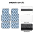 thumbnail image 1 of Uemuo Car Floor Mats - Blue Shells Pattern Carpet Floor Mats for Cars, Auto Accessories Front & Rear Car Floor Foot Mat Sets of 4 Pieces, 1 of 6