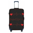 thumbnail image 1 of Uemuo Cardiogram and Heart Printed Washable Luggage Cover - Fashion Suitcase Protector Fits 18-32 Inch Luggage -X-Large, 1 of 9