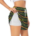 thumbnail image 1 of Uemuo Carnival Mardi Gras Pattern Women's Athletic Shorts High Waisted Running Shorts with Liner Pockets Gym Elastic Workout Shorts-Large, 1 of 9