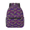 thumbnail image 1 of Uemuo Carnival Masks and Beads Printed Student Durable Water-resistant Backpack,Travel Backpack,Outdoor Activities Backpack, Laptop Backpack, Multi-compartment Backpack, 1 of 5