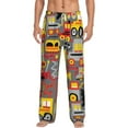 thumbnail image 1 of Uemuo Cars Pattern Men's Wide Leg Palazzo Lounge Pants with Pockets Light Weight Loose Comfy Casual Pajama Pants-X-Large, 1 of 9