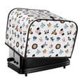 thumbnail image 1 of Uemuo Cartoon Animals Print Toaster Cover 4 Slice, Small Kitchen Appliance Covers, Toaster Oven Cover with Loop, Bread Machine Cover Dust Cover Protection, 1 of 7