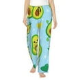 thumbnail image 1 of Uemuo Cartoon Avocado Pattern Women's Wide Leg Palazzo Lounge Pants with Pockets Light Weight Loose Comfy Casual Pajama Pants-, 1 of 9