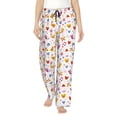 thumbnail image 1 of Uemuo Cartoon Birds & Flowers Pattern Women's Wide Leg Palazzo Lounge Pants with Pockets Light Weight Loose Comfy Casual Pajama Pants-, 1 of 9