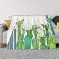 thumbnail image 1 of Uemuo Cartoon Cactus Printed Throw Blanket for Couch, Fluffy Fuzzy Blankets for Bed, Sofa, Cozy Flannel Faux Fur Blanket-40"x30", 1 of 6