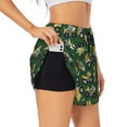 thumbnail image 1 of Uemuo Cartoon Car Pattern Women's Athletic Shorts High Waisted Running Shorts with Liner Pockets Gym Elastic Workout Shorts-XX-Large, 1 of 9